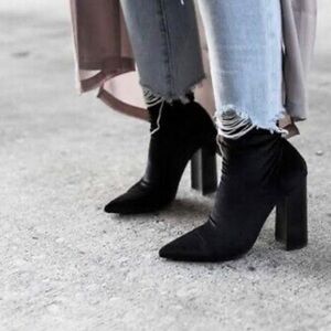 Tony Bianco Diddy Black Velvet Heeled Boots